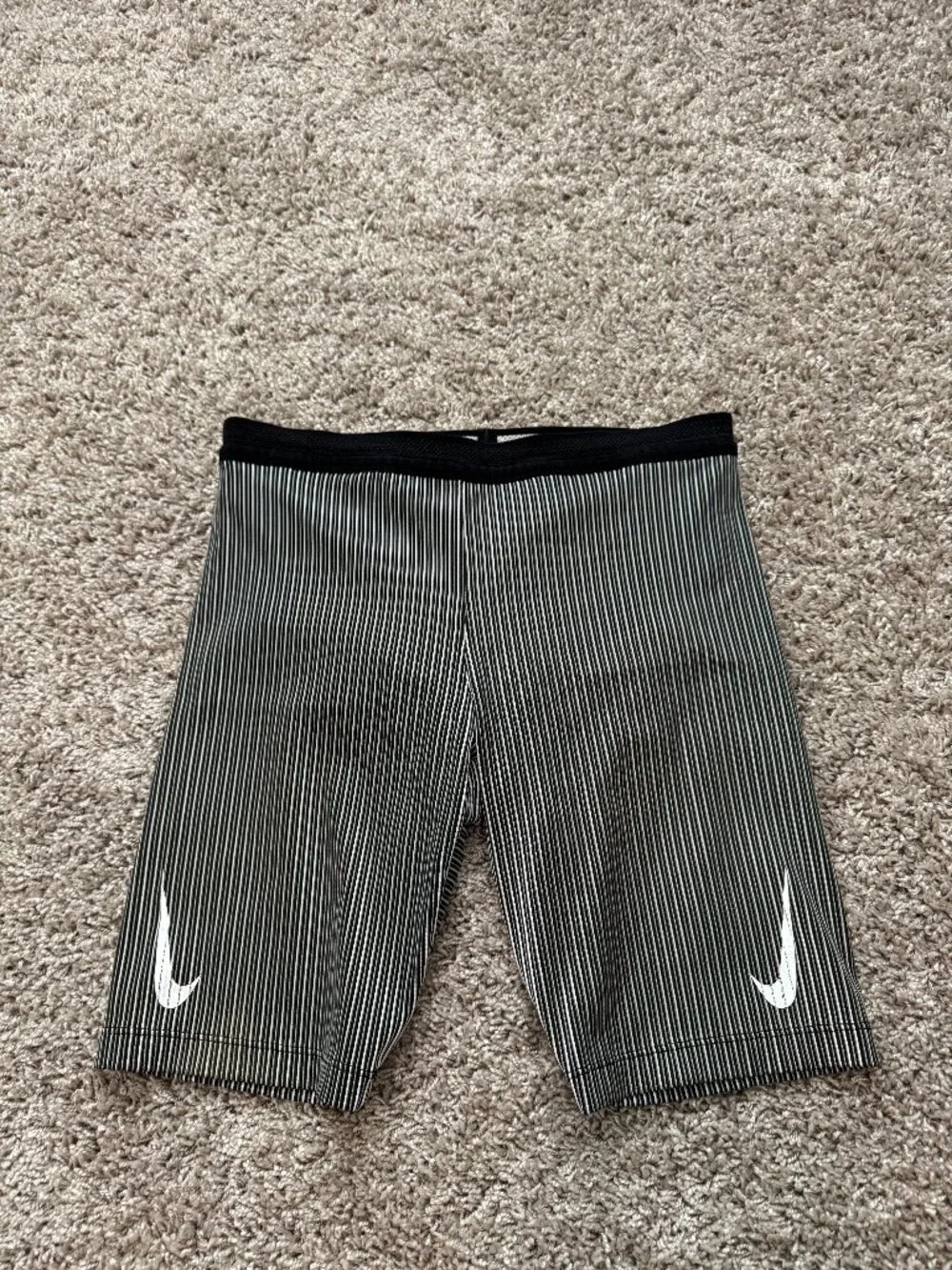 Nike Mens Black Aeroswift Half Tights Running Size S - Picture 1 of 5